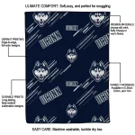 uconn huskies sketch lines blue quilt blanket best selling