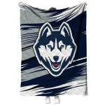 uconn huskies wild lines blue white quilt blanket best selling