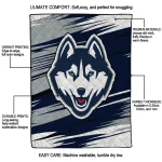 uconn huskies wild lines blue white quilt blanket best selling