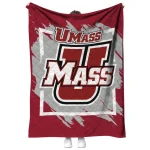 umass minutemen block border red quilt blanket best selling