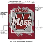 umass minutemen block border red quilt blanket best selling