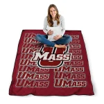 umass minutemen bold red quilt blanket best selling