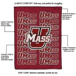 umass minutemen bold red quilt blanket best selling