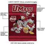umass minutemen disney football red quilt blanket best selling