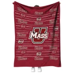 umass minutemen handdrawn stripes red quilt blanket best selling