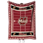 umass minutemen mickey player red quilt blanket best selling