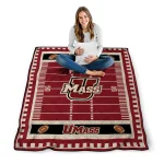 umass minutemen mickey player red quilt blanket best selling