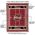 umass minutemen mickey player red quilt blanket best selling