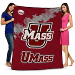 umass minutemen paint trail red quilt blanket best selling