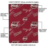 umass minutemen sketch lines red quilt blanket best selling