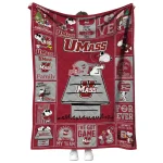 umass minutemen snoopy love red quilt blanket best selling