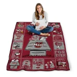 umass minutemen snoopy love red quilt blanket best selling