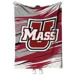 umass minutemen wild lines red white quilt blanket best selling
