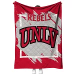 unlv rebels block border red quilt blanket best selling