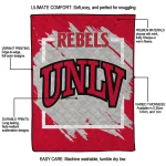 unlv rebels block border red quilt blanket best selling