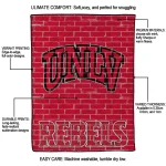 unlv rebels brick grid red quilt blanket best selling