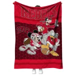 unlv rebels disney football red quilt blanket best selling
