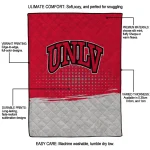 unlv rebels dot illusion red quilt blanket best selling