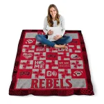 unlv rebels helmet heart red quilt blanket best selling