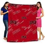 unlv rebels sketch lines red quilt blanket best selling