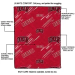 unlv rebels sketch lines red quilt blanket best selling