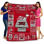 unlv rebels snoopy love red quilt blanket best selling