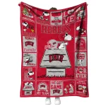 unlv rebels snoopy love red quilt blanket best selling