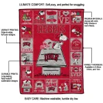 unlv rebels snoopy love red quilt blanket best selling