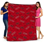 unlv rebels solid classic red quilt blanket best selling