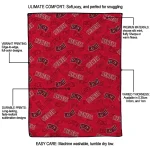 unlv rebels solid classic red quilt blanket best selling