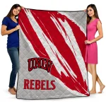 unlv rebels stroke art red white quilt blanket best selling