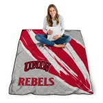 unlv rebels stroke art red white quilt blanket best selling