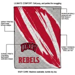 unlv rebels stroke art red white quilt blanket best selling