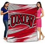 unlv rebels wild lines red white quilt blanket best selling