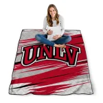 unlv rebels wild lines red white quilt blanket best selling