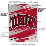 unlv rebels wild lines red white quilt blanket best selling