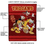 usc trojans disney football red quilt blanket best selling