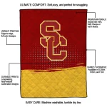 usc trojans dot illusion red quilt blanket best selling