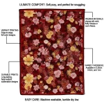usc trojans hibiscus foliage red quilt blanket best selling