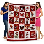 USC Trojans Mickey Mouse Motif Red White Quilt Blanket 1 usc trojans mickey mouse motif red white quilt blanket best selling