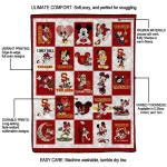 usc trojans mickey mouse motif red white quilt blanket best selling