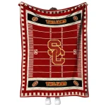 usc trojans mickey player red quilt blanket best selling