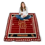 usc trojans mickey player red quilt blanket best selling