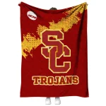 usc trojans paint trail red quilt blanket best selling