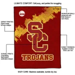usc trojans paint trail red quilt blanket best selling