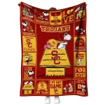 usc trojans snoopy love red quilt blanket best selling