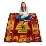 usc trojans snoopy love red quilt blanket best selling
