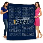 Utah Jazz Bold Red Navy Quilt Blanket 1 utah jazz bold red navy quilt blanket best selling
