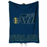 utah jazz brick grid navy quilt blanket best selling