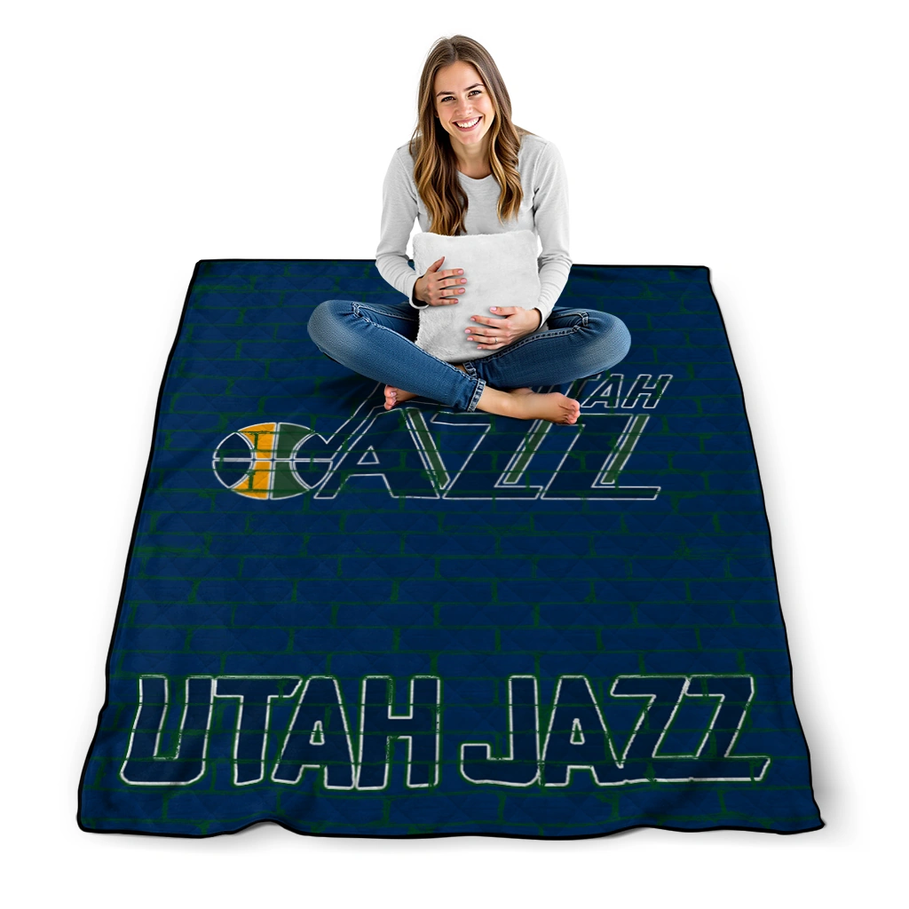 utah jazz brick grid navy quilt blanket high quality utah jazz brick grid navy quilt blanket high quality